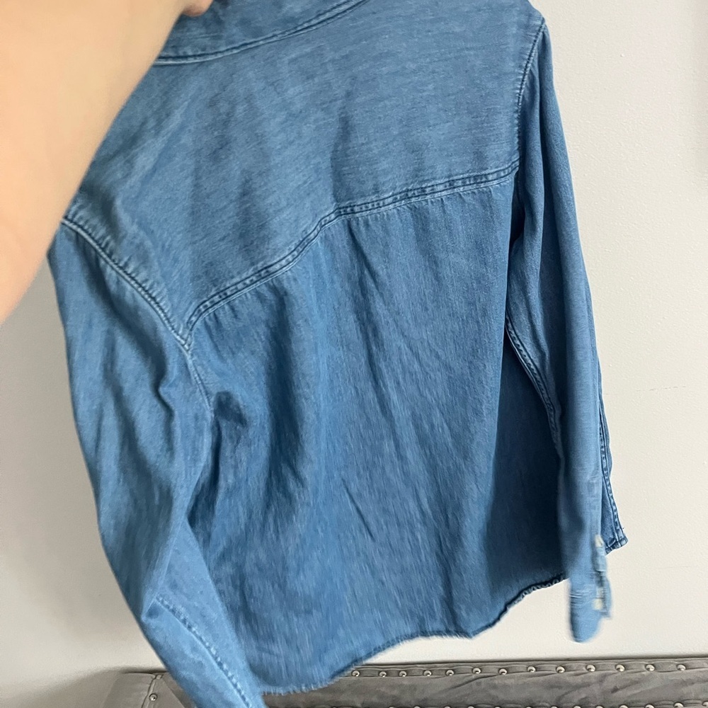 Lee womens Casual 100% cotton Blue Button Down Shirt M - Picture 5 of 8